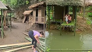 Single Women Build Incredible DIY House with Bamboo Floors & Folding Wing Roof