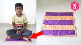 Aasan Patti/ Sitting Mat sewing from Old Clothes l Sonali's Creations