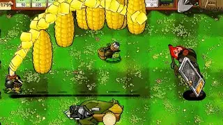 E version of the plant attack speed increased by 1000 times VS 88 steel door zombies.【PVZ Hybrid】