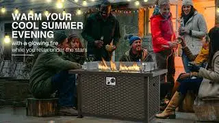 U MAX 44in 50,000 BTU Outdoor Propane Gas Fire Pit Table