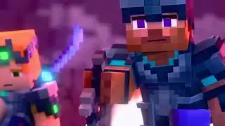 Alex and Steve with noob best fight #Minecraft 