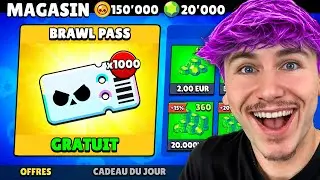 BRAWL PASS GRATUIT EN ILLIMIT&Eacute; SUR BRAWL STARS !! (Incroyable)