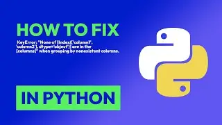 How to fix  KeyError: 