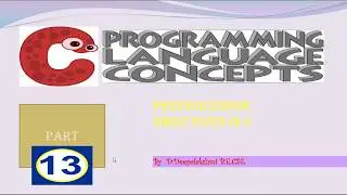 c programming tutorial | part 13 | Preprocessor Directive in c