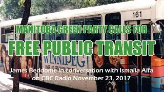 Manitoba Green Party calls for free public transit