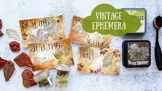 DIY Vintage Autumn/ Fall Ephemera with Distress Inks