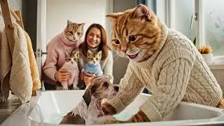 &ldquo;Wrapped in Love: How a Ginger Cat Family Saved a Puppy and Found New Joy Together&rdquo;