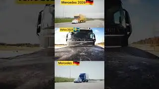 Automatic Emergency Braking Test 🚛 | #Volvo_2025 vs #Mercedes#2026 vs #Mercedes