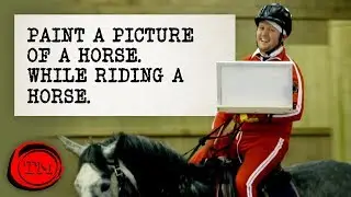 Paint A Picture Of A Horse, While Riding A Horse | Full Task | Taskmaster