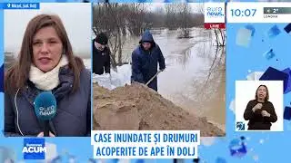 Case inundate și drumuri acoperite de ape în Dolj