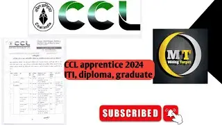 CCL apprentice vaccancy 2024 ITI ,diploma,graduate