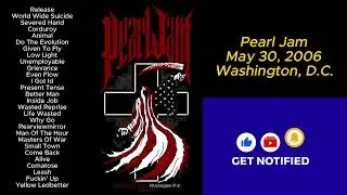 Pearl Jam May 30, 2006 Washington D.C. Full Show LIVE Music Concert Alternative Grunge Set Avocado