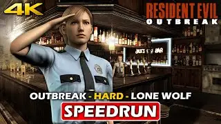 RESIDENT EVIL OUTBREAK Speedrun (8:07) - J's Bar Outbreak - HARD Lone Wolf Gameplay