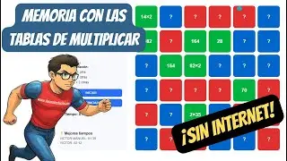OFFLINE material to teach the MULTIPLICATION TABLES PLAYING MEMORY (without internet)