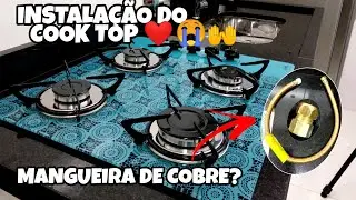 INSTALAÇÃO DO COOKTOP DEPOIS DE 9 MESES DE CASADOS, ELE 😭 DE EMOÇÃO | PASSO A PASSO, MANGUEIRA E+❤️