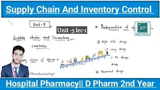 Supply Chain And Inventory Control || U-3 le-1 || Hospital And Clinical Pharmacy|| D Pharm 2nd Year