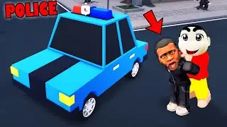 FRANKLIN Became of POLICE OFFICER in ROBLOX with SHINCHAN and CHOP