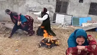 Rural life/Two women and a man Quarrel between two women 