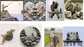 Amazing Stone Art Decoration#stoneart#moneymaking#decorideas 