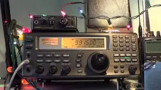 BBC Ascension Island 9915 Khz Shortwave on new 100 feet longwire antenna