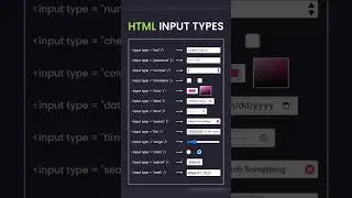 HTML input types 