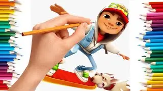 Bolalar uchun metro s&ouml;rf&ccedil;&uuml;larini chizish | Drawing subway surfers for kids