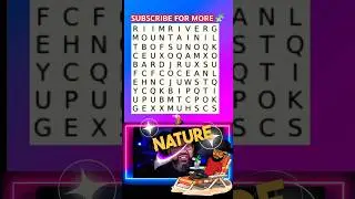 🏔️🧩 Challenge Your Brain with this Nature Word Search Puzzle