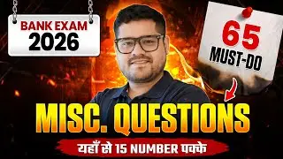 🎯 Bank Exam 2026 | 65 Must-Do Miscellaneous Questions | Score 15+ Marks Guaranteed By Ankush Lamba