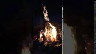 Natural draft is demonstrated by this video of a hollow campfire log.