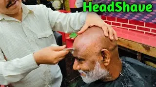 Headshave / straight Razor Headshave 2021 / ASMR Forced headshave dandruff remove Headshave 2021