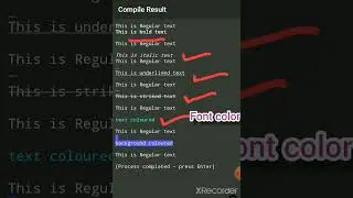 C Program Text Bold Italic Underline Strike Font Color Background Color | TextFormatting in C 