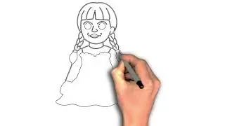 Easy Mysterious Doll Drawing in One Line | Creepy Minimalist Art Tutorial