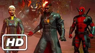Deadpool, Venom, Blade & Storm vs Dracula Full Fight Scene - Marvel's Midnight Suns
