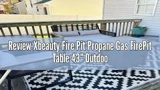 Review Xbeauty Fire Pit Propane Gas FirePit Table 43