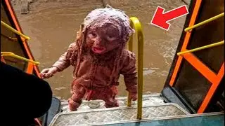 She boarded a bus soaked in mud, when you know the real reason, it will touch your heart