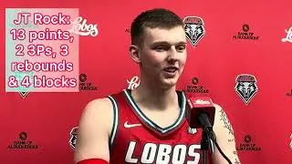 UNM&rsquo;s JT Rock after the Lobos defeated GCU, 87-64 #newmexico #unmlobos #albuquerque #mountainwest 