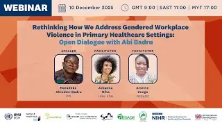 Webinar | Rethinking How We Address Gendered Workplace Violence in Primary Healthcare Settings