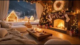Soothing Christmas Ambience 🌲 Relaxing Christmas Music With Fireplace🔥 Soft Piano Music For Calm