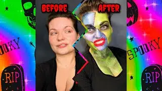 Easy to do Halloween makeup, Frankenstein's wife, tutorial, diy