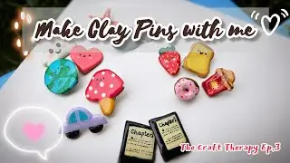 Making Cute Clay Pins ✨ | No Voiceover | Calm Craft Video