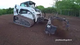 Bobcat Skidsteer Lawn Preparation~Time Lapse