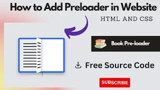 How to Add Preloader in Website Using HTML CSS & JavaScript With Code | Preloader in HTML Page #css