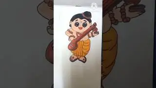 Narad Muni Drawing | Cute Drawings #shortsfeed #viral #viralvideos #trending #youtubeshorts