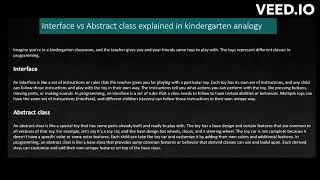 Difference between Interface and Class using a kindergarten analogy