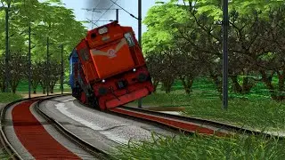 Malwa Express Curving at High Speed || Dangerous Railway Curves || Diesel Trains || Indian Railways
