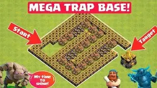 MEGA Trap Base vs All Troops!! | Clash of Clans