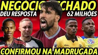PAQUETÁ! TUDO CONFIRMADO NA MADRUGADA! NEGÓCIO FECHADO NO FLAMENGO! R$62 MILHÕES NA MESA! WALACE YAN