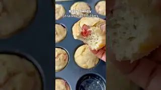 Healthy Strawberry Banana Muffins for Babies & Toddlers | Easy No Sugar Snack Recipe