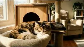Cozy Dreamy Cat Nap Music | Warm Sunlight & Soft Blanket Vibes ☀️🐾
