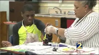Special needs students create Black History Month art exhibit